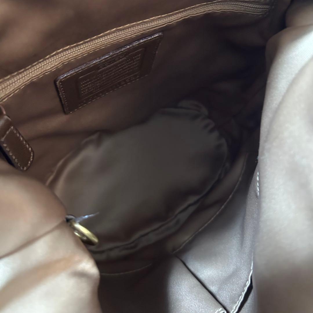 バッグ Coach Signature Patch Work Denim Bucket