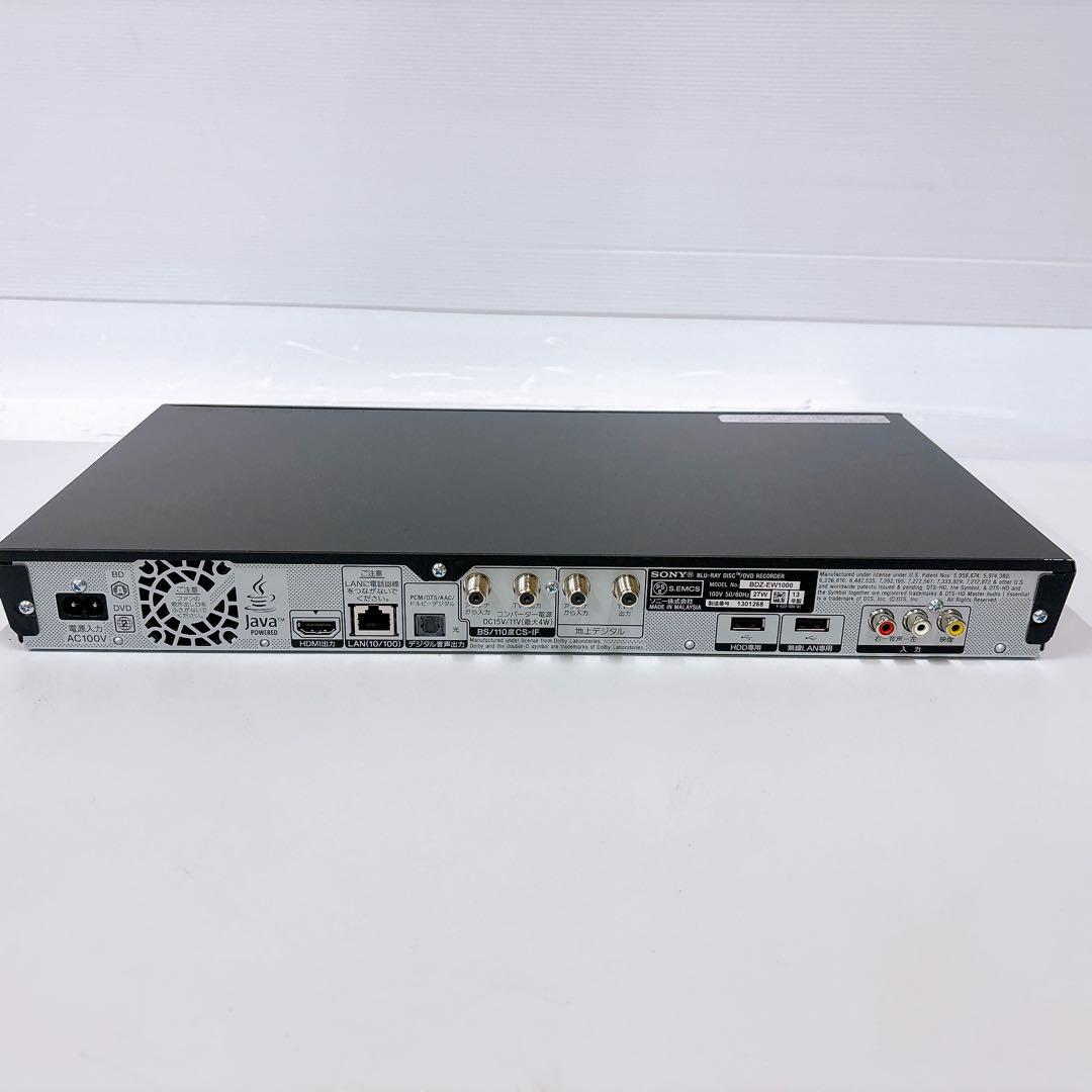 107 SONY BDZ-EW1000 ブルーレイレコーダー1TB 説明書付き