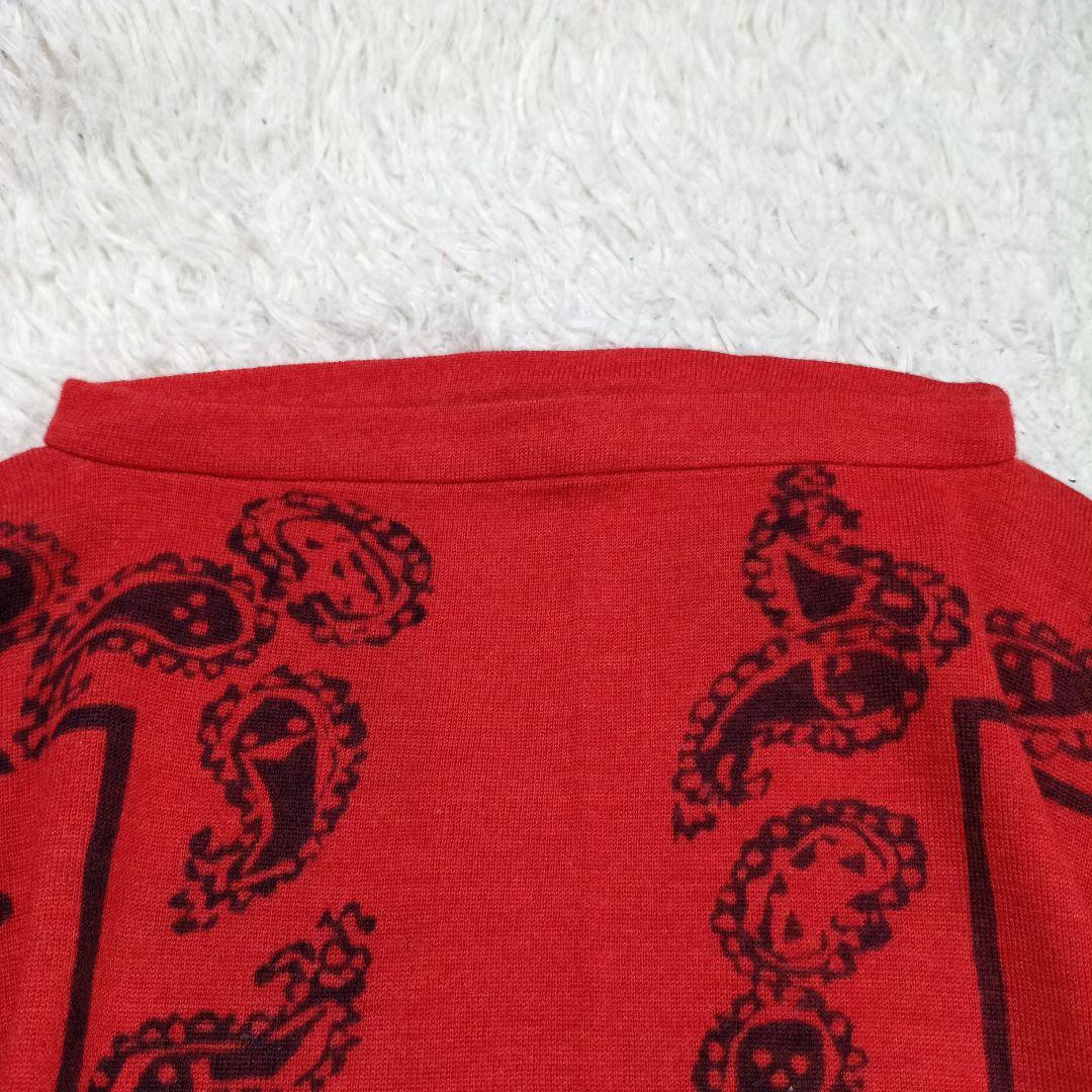 極美品✨45R　オバケペーズリーポンチョ　近年モデル　ボートネック　ワイド