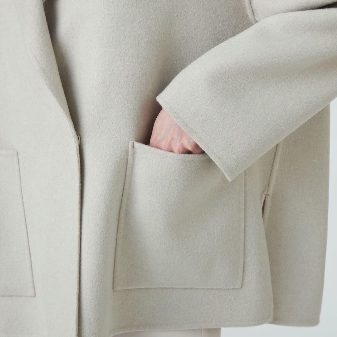 【美品】ballsey ウールショートコートベージュ34(クリーニング済)