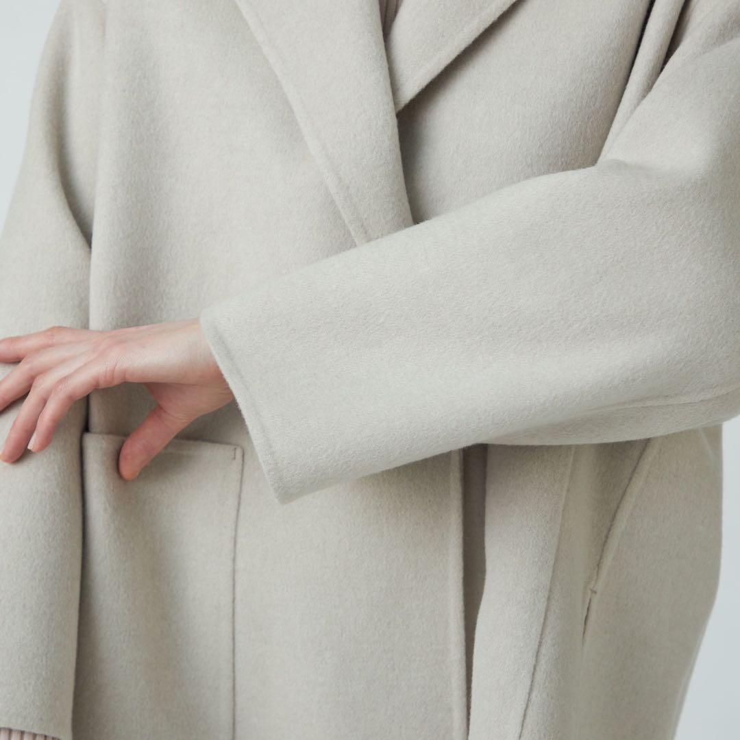 【美品】ballsey ウールショートコートベージュ34(クリーニング済)