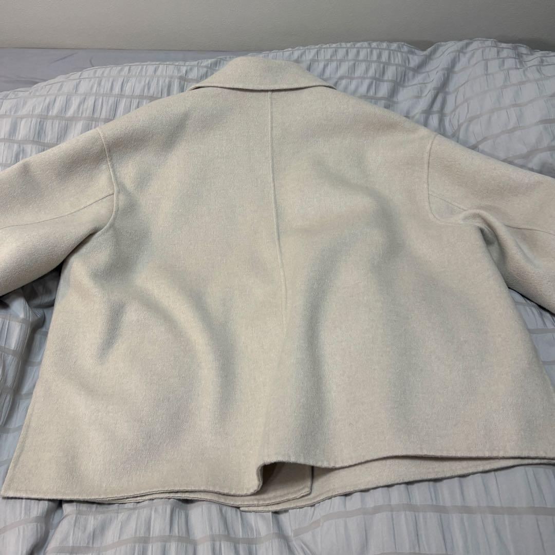 【美品】ballsey ウールショートコートベージュ34(クリーニング済)