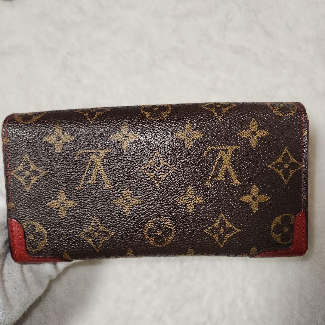 ルイヴィトン ポルトフォイユ サラ モノグラム レティーロ 赤 長財布