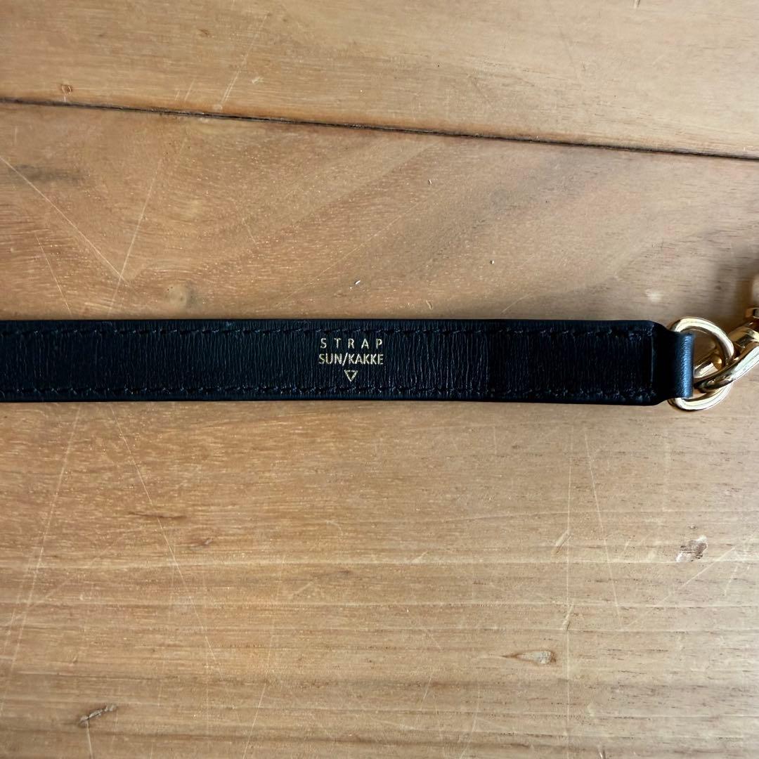 SUN/KAKKE サンカッケー レザー ストラップ ブラック