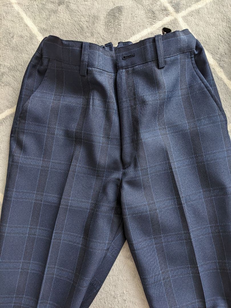 ネイビー チェック柄 スーツセット 150cm