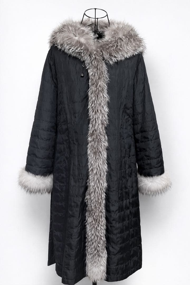 ノーザンワールド サガファー リバーシブル ファーコート シルク100%