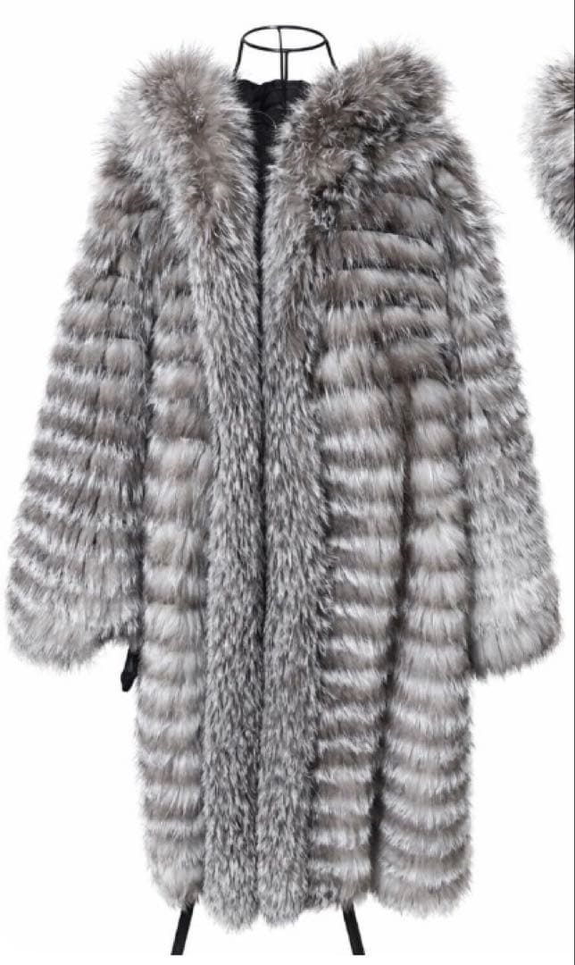 ノーザンワールド サガファー リバーシブル ファーコート シルク100%