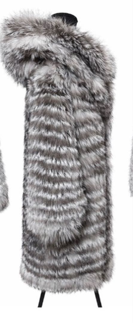 ノーザンワールド サガファー リバーシブル ファーコート シルク100%