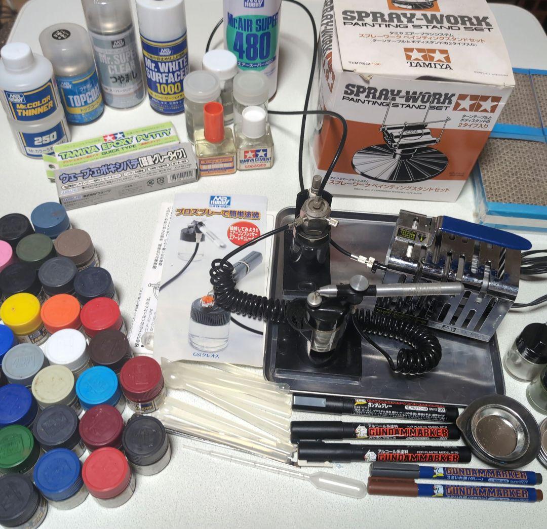 GSI クレオス Mr.リニアコンプレッサー プチコン エアブラシ 塗料他