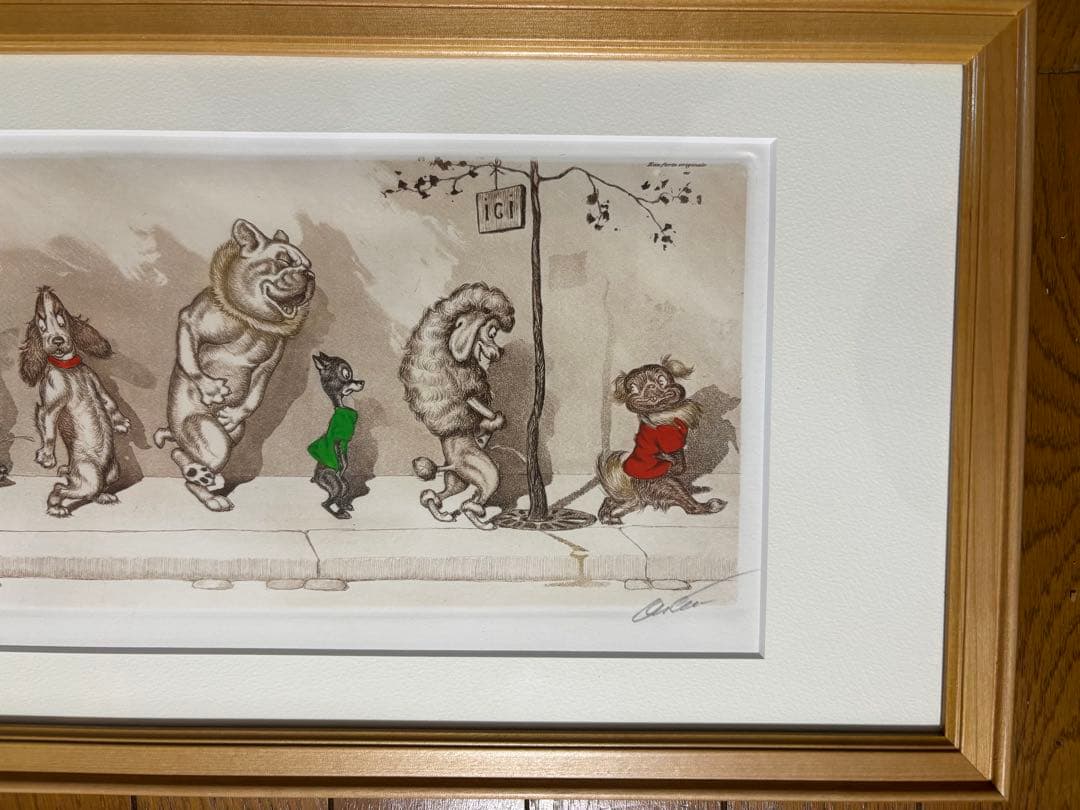 ボリス・オクライン 手彩色銅版画