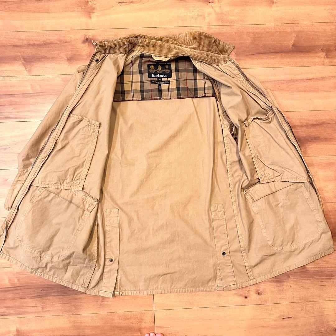 Barbour BEDALE sl 36 ベージュ　ノンオイル　コットン