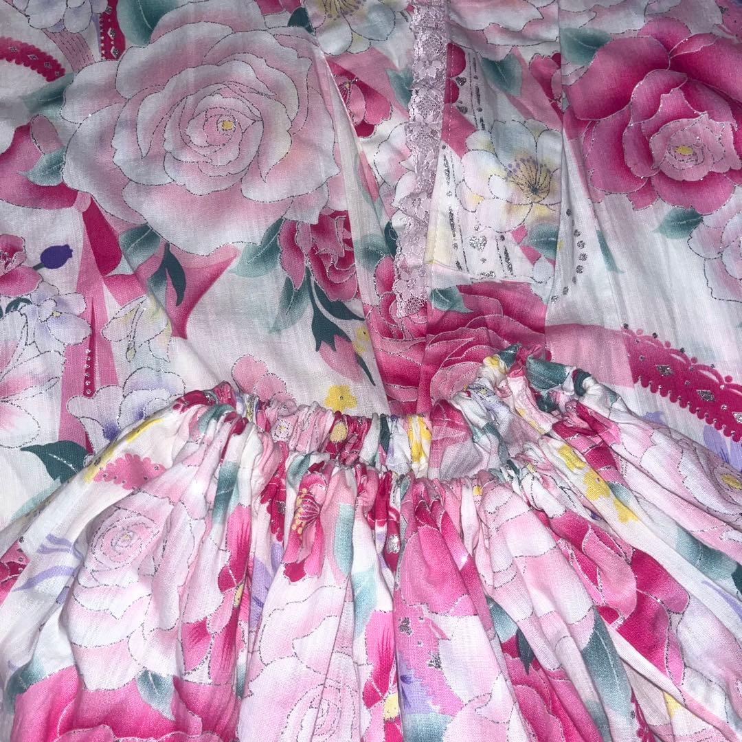 浴衣ドレス 姫ギャル 大人 白