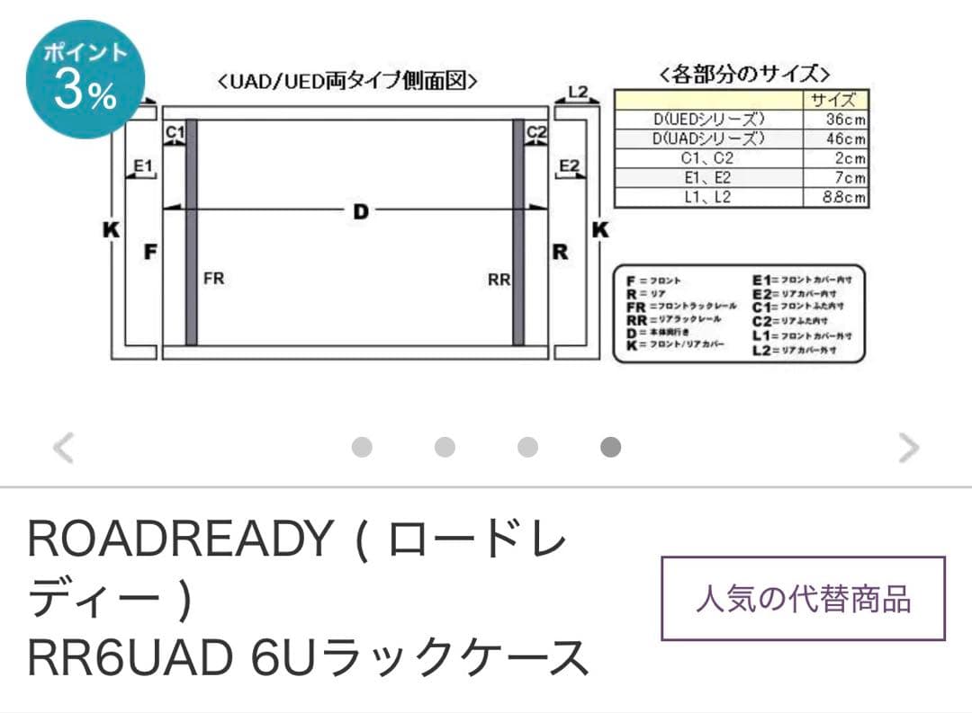 Road Ready RR6U-AD 6Uラックケース①