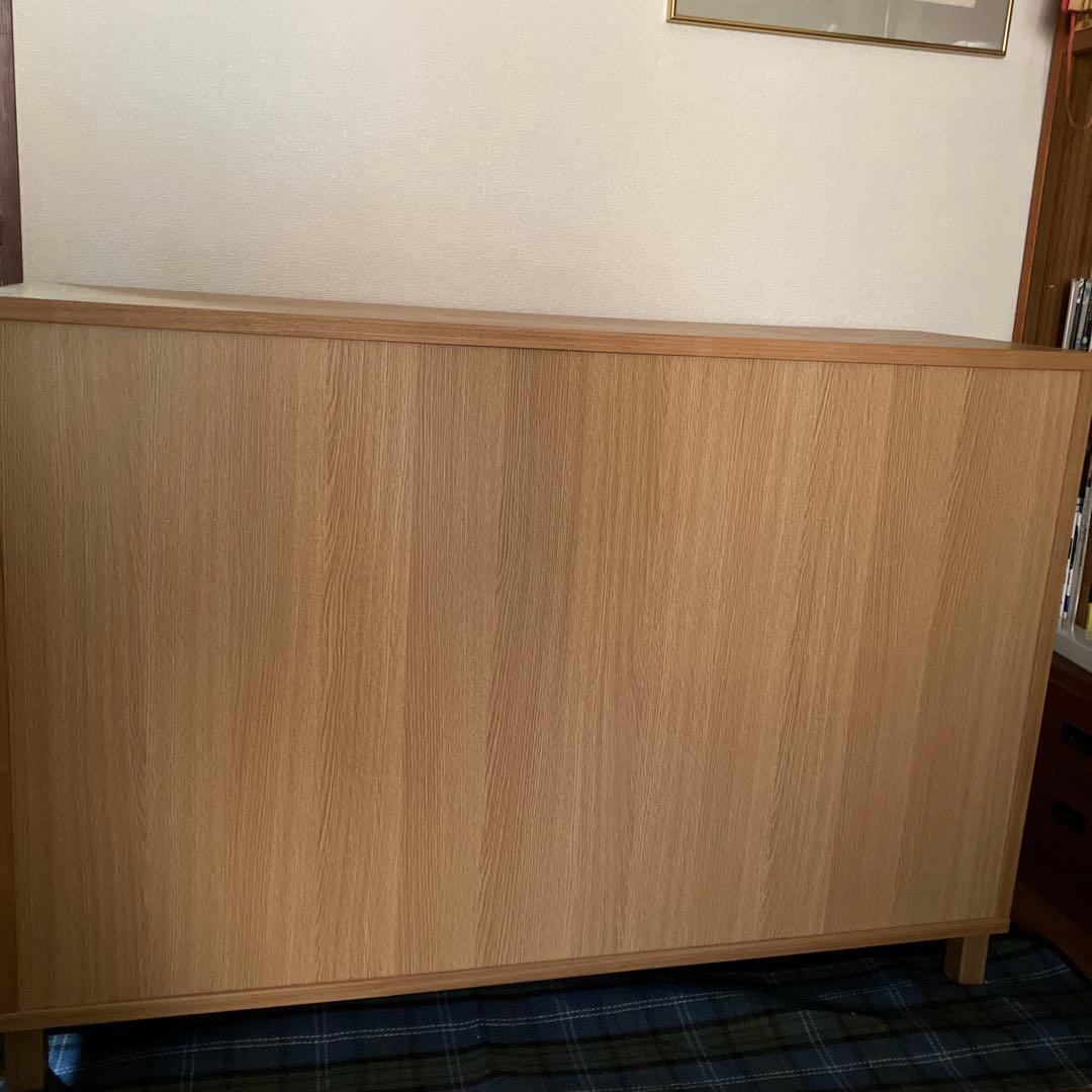 【さる】無印良品　木製　3連キャビネット