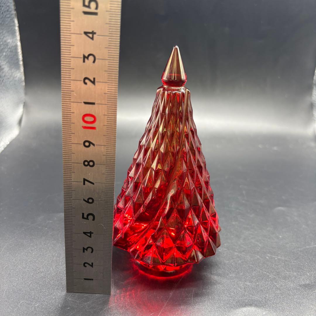 箱付 バカラ クリスマスツリー インテリア クリスタル　レッド　no.166