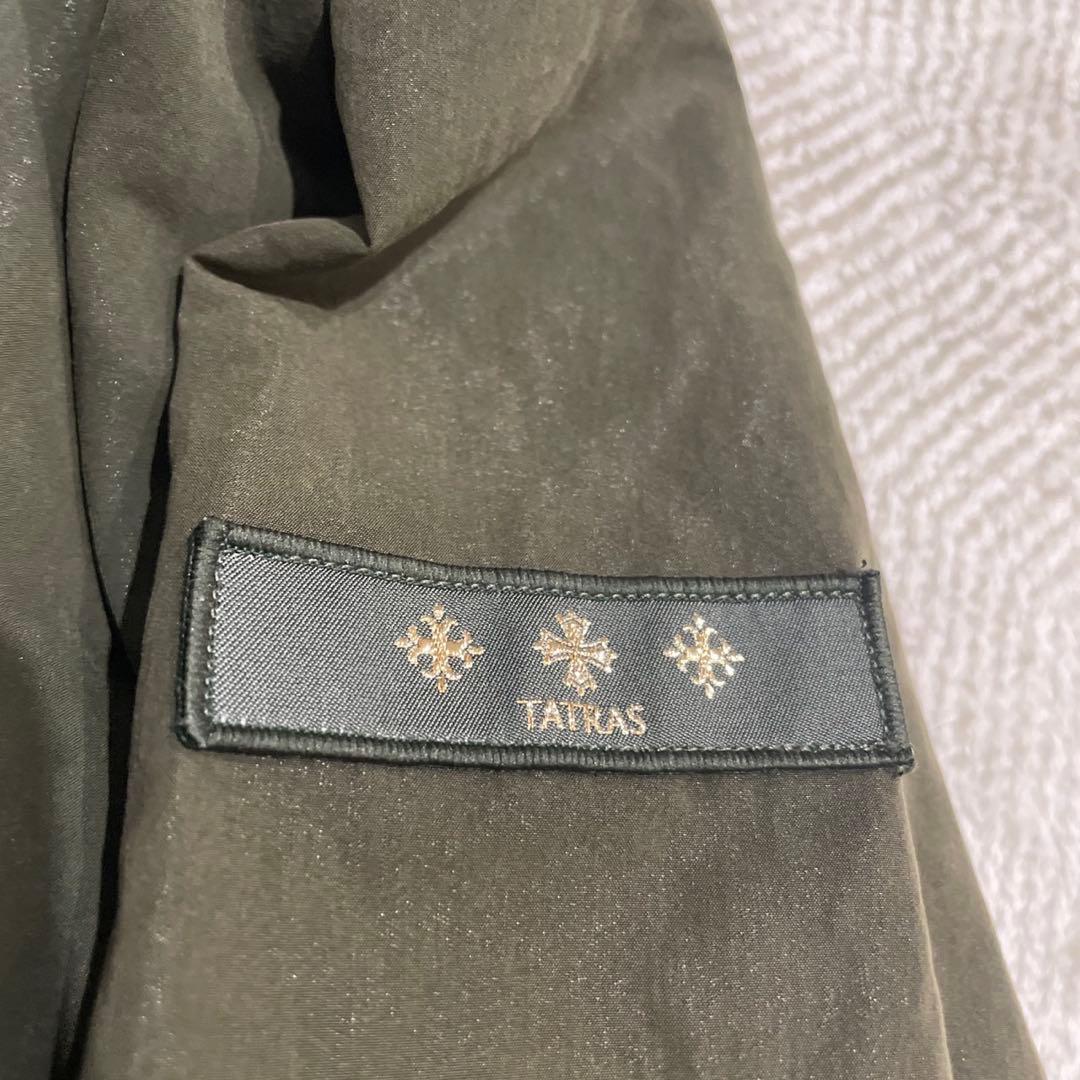 TATRAS タトラス　オリーブ モッズコート ダウンベスト、フード付き