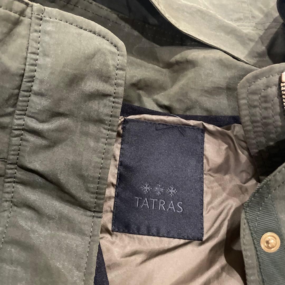 TATRAS タトラス　オリーブ モッズコート ダウンベスト、フード付き