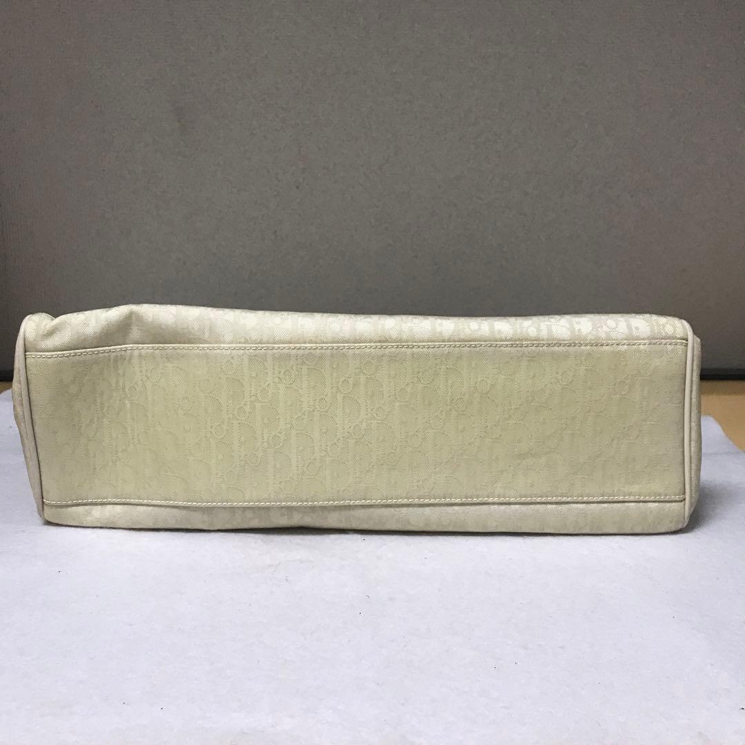 【レア・希少品】Christian Dior ホワイト トロッター柄ハンドバッグ