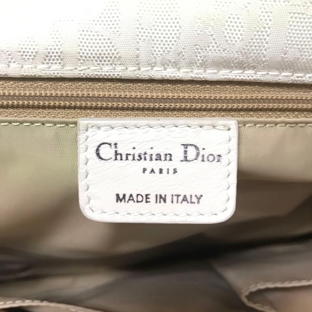 【レア・希少品】Christian Dior ホワイト トロッター柄ハンドバッグ