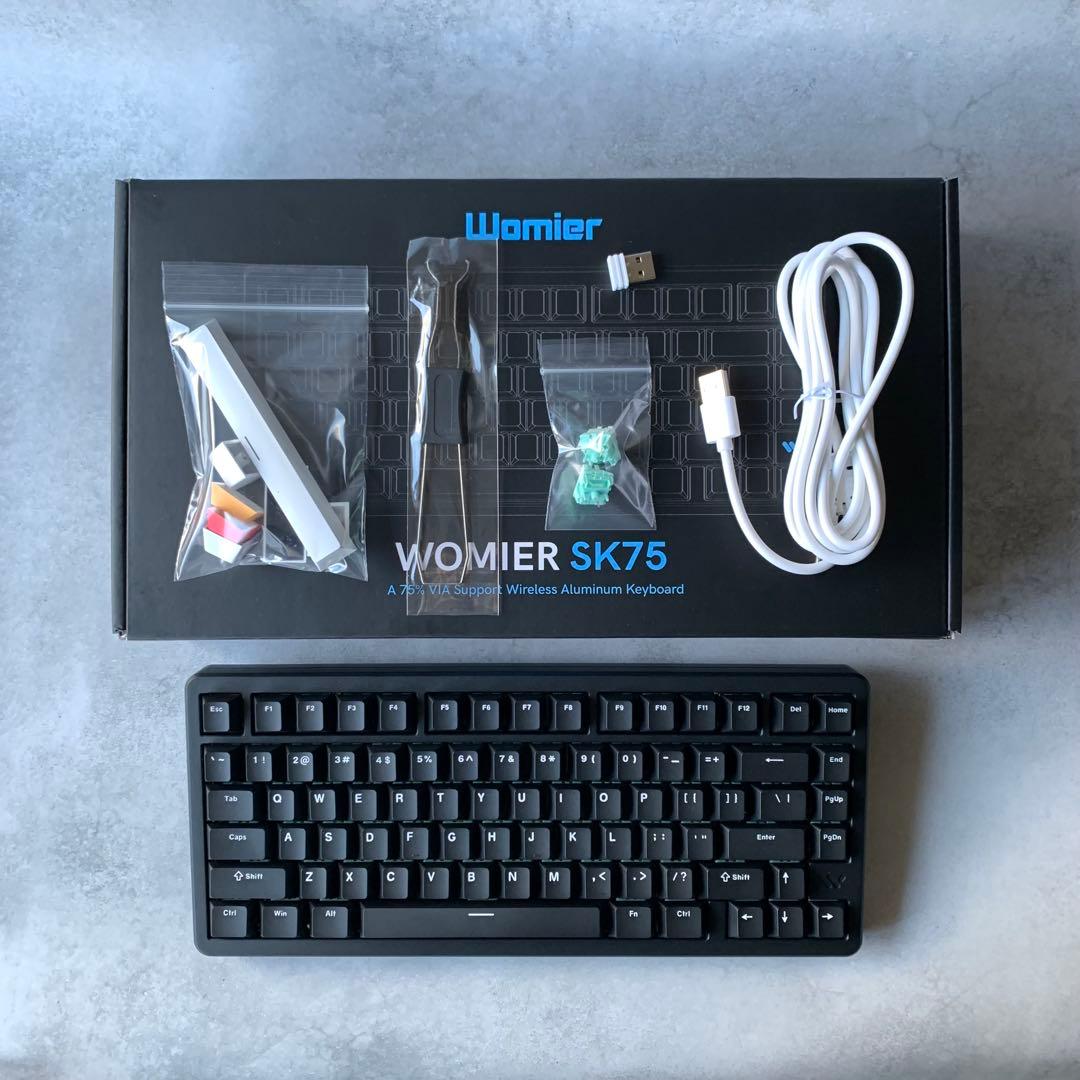 Womier SK75 Black + FR4 Plate 自作キーボード