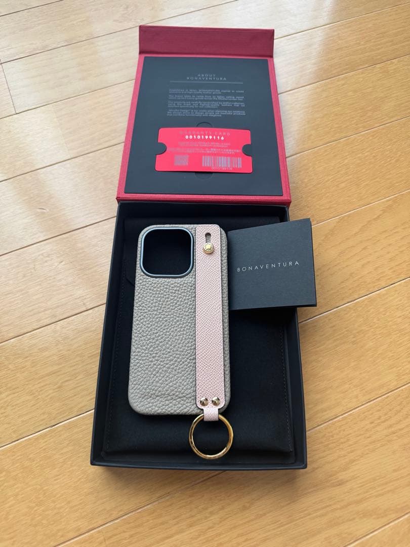 BONAVENTURA iPhoneケース グレージュ✕ピンク　15pro