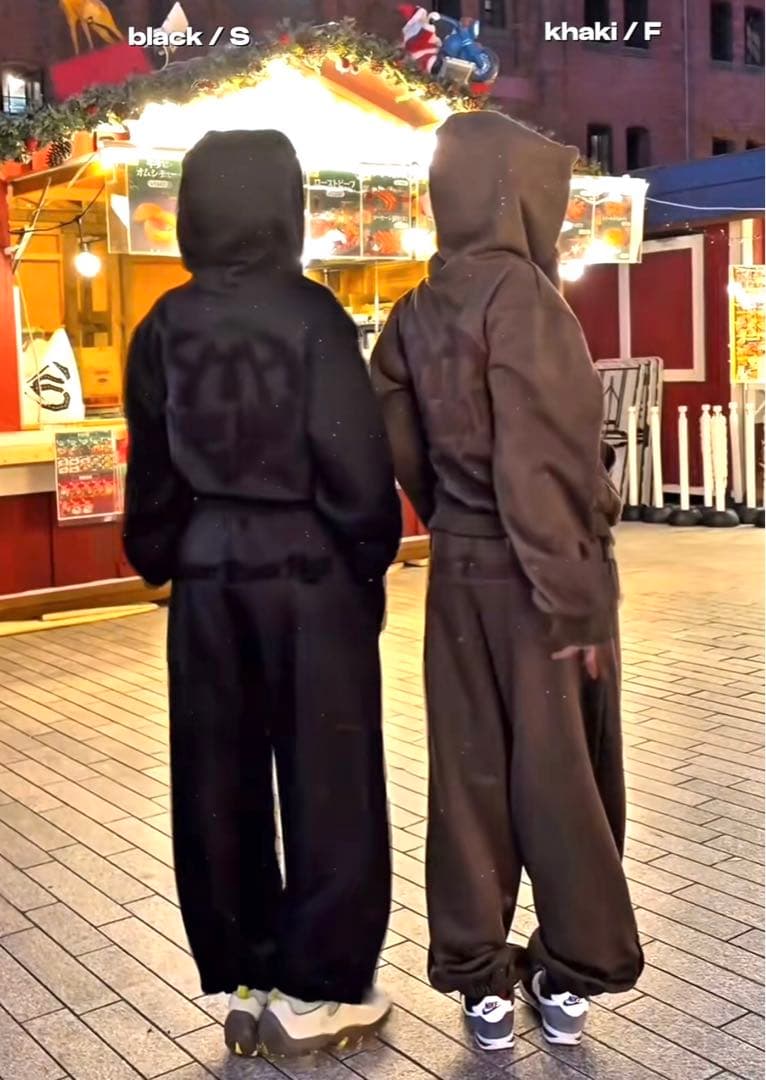 HTH glitter heart logo ブラック パーカー