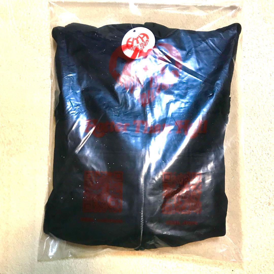 HTH glitter heart logo ブラック パーカー