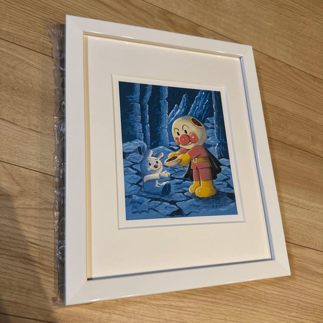 アンパンマン版画 白フレーム 174×148mm