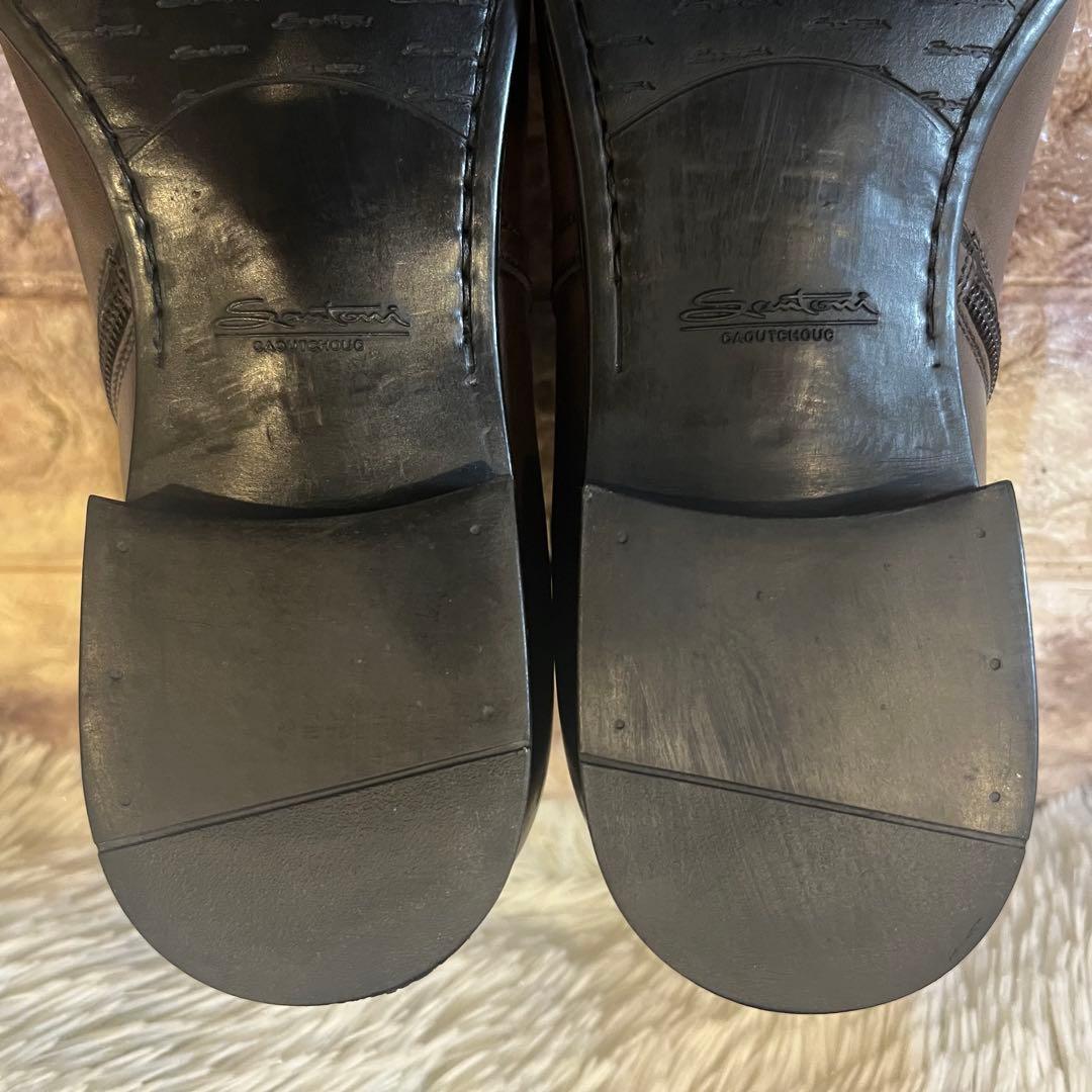 極美品　サントーニ　サイドジップ　ショートアンクル　ブーツ　24.5cm