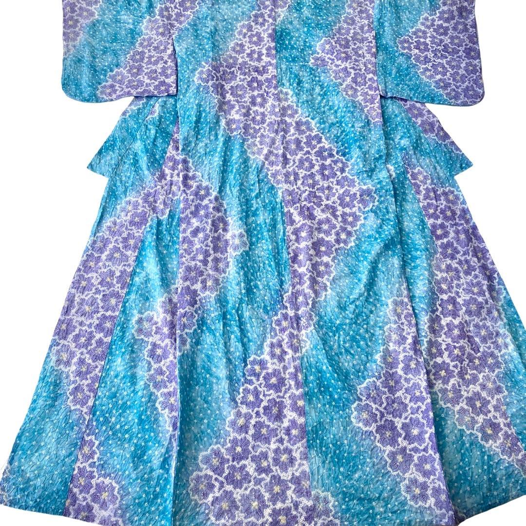 ™️56 身丈161 有松絞り　絞り染め　絞り浴衣　浴衣