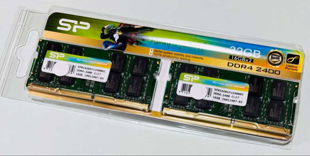 シリコンパワー 32GB(16GB×2) DDR4 2400 メモリ