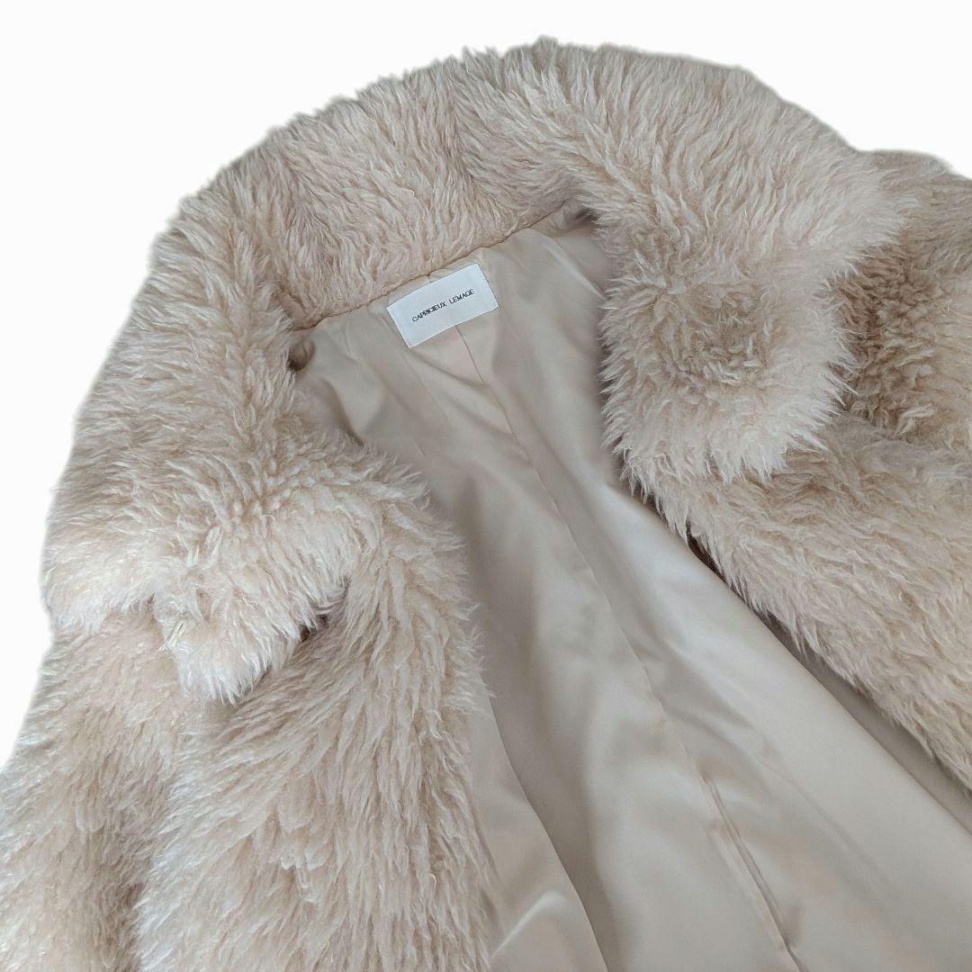 美品✨️CAPRICIEUX LEMAGE エコファーコート　エクリュ