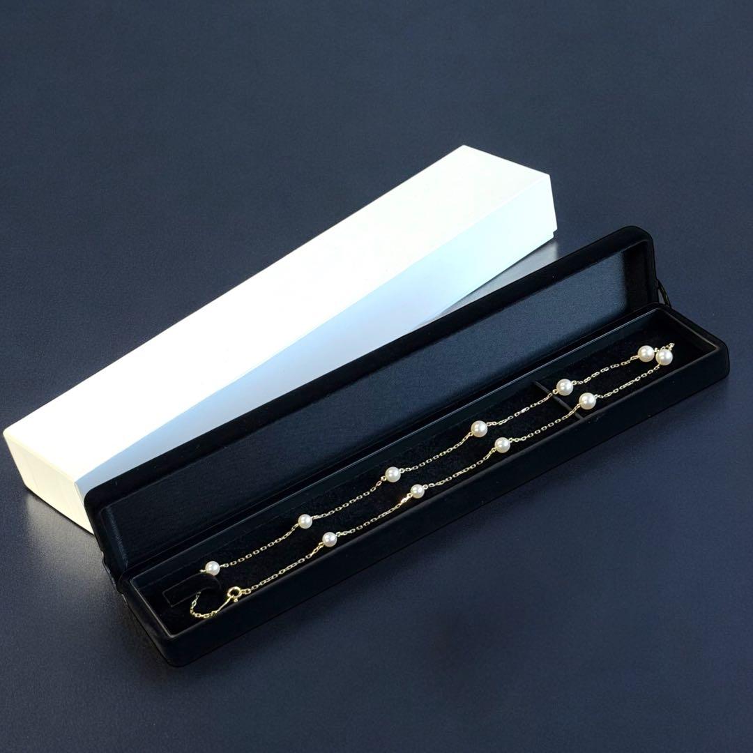 【未使用】ミキモト　花珠級　K18 ステーションパール　ネックレス　アコヤ