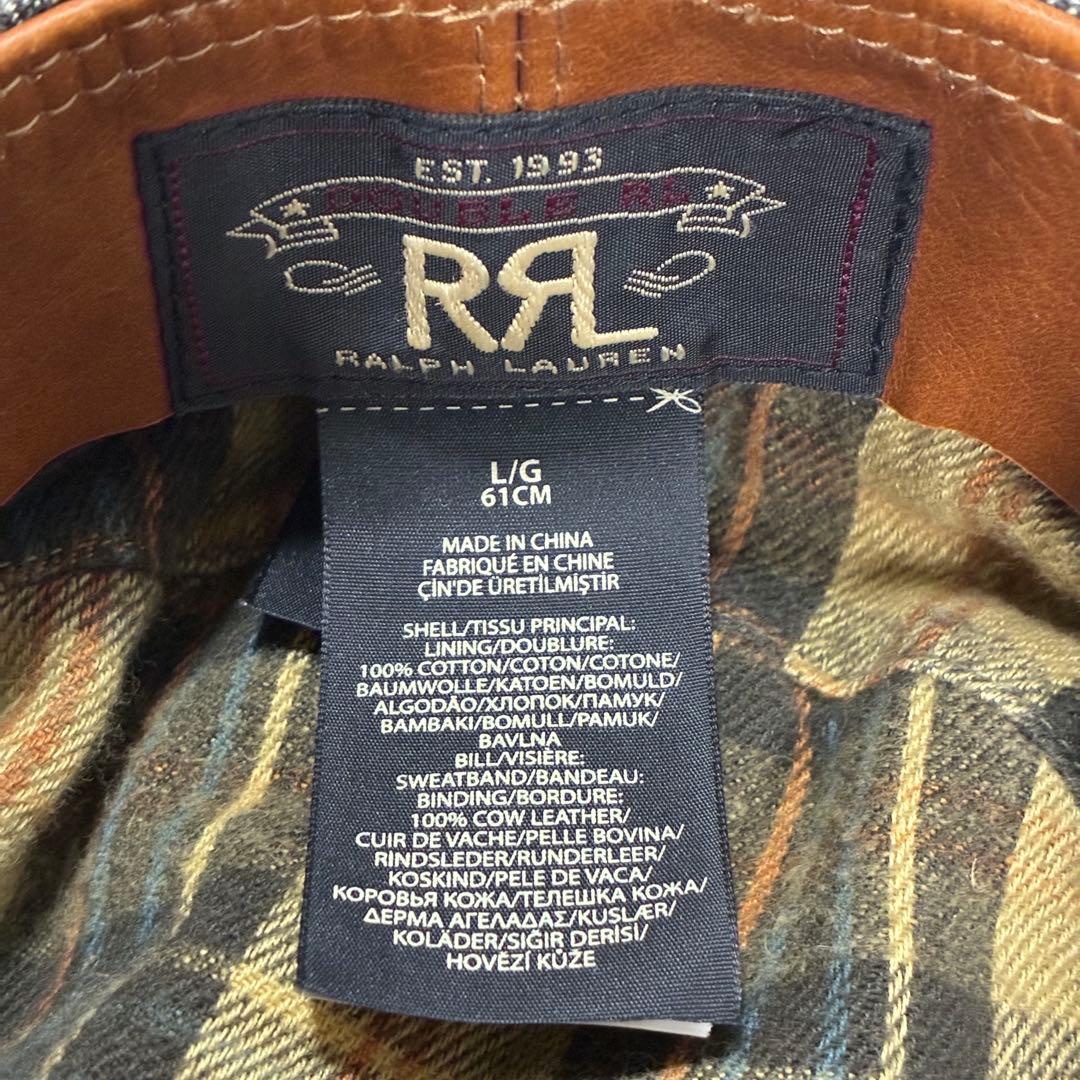 RRL ダブルアールエル レザートリム モーターサイクル キャップ