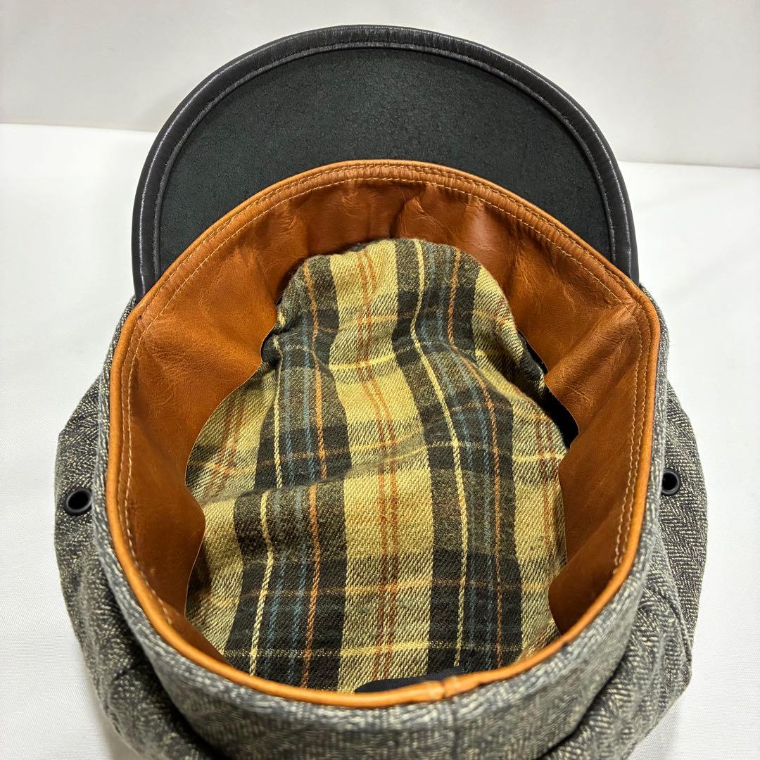 RRL ダブルアールエル レザートリム モーターサイクル キャップ