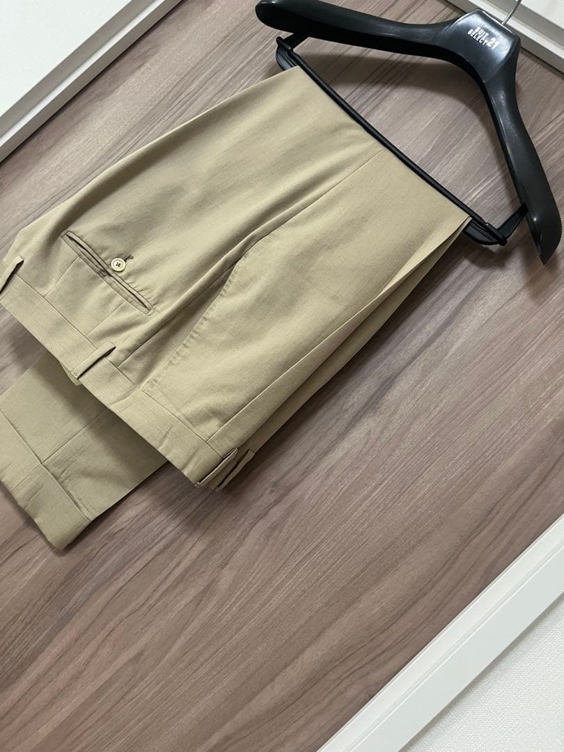 デペトリロ ダブルスーツ ウール×コットン ベージュ系 春夏