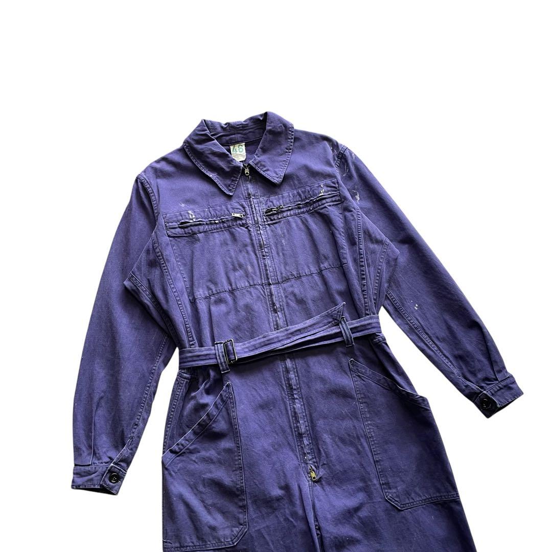 ~60s ヴィンテージ フランス軍 オールインワン つなぎ ミリタリー 古着