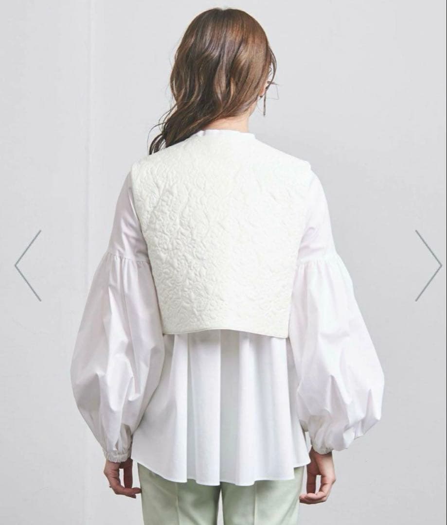 タグ付き　ユナイテッドアローズ　2024SSエンブロイダリーキルト ベスト