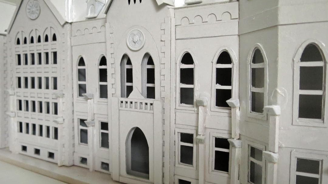 昭和レトロ洋館「慶應義塾大学図書館旧館」　白色模型