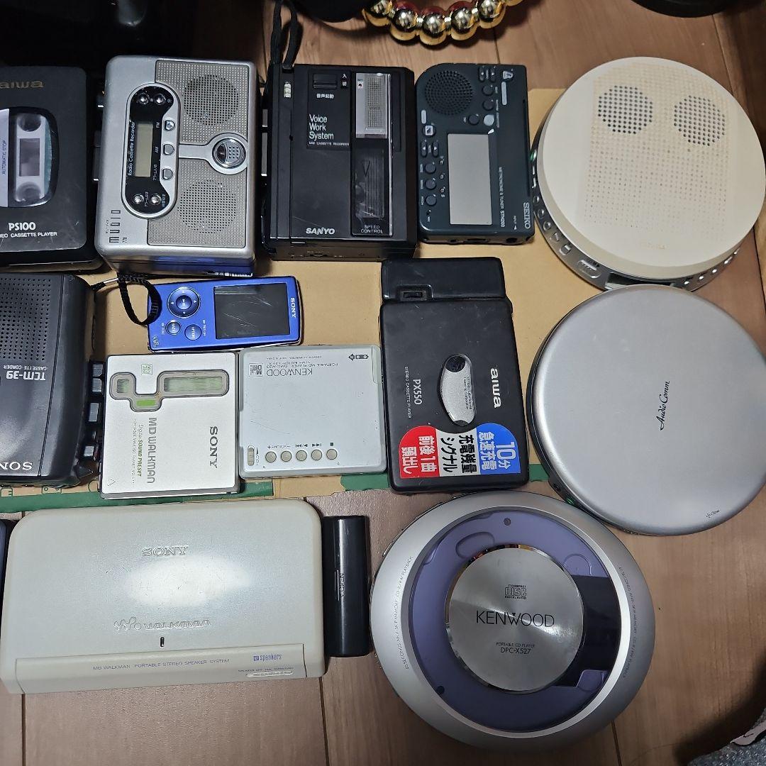 CDプレーヤーラジカセカセットテープウォークマン、MD プレーヤー全てジャンク品
