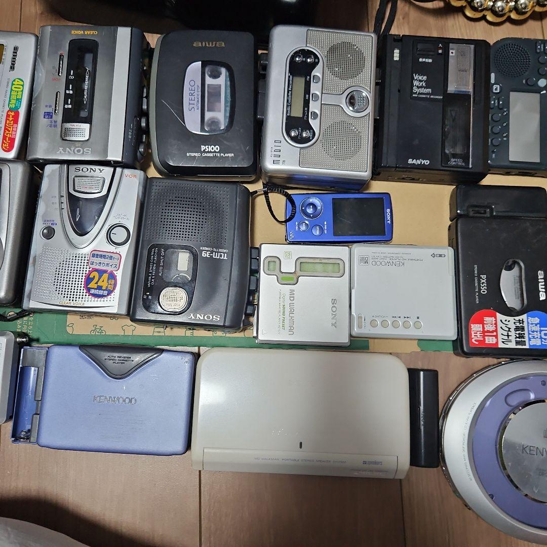 CDプレーヤーラジカセカセットテープウォークマン、MD プレーヤー全てジャンク品