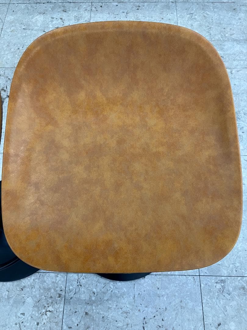 カウンターテーブルセット イス×2 ブラウン