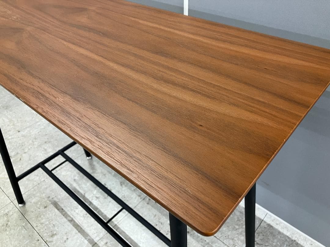 カウンターテーブルセット イス×2 ブラウン