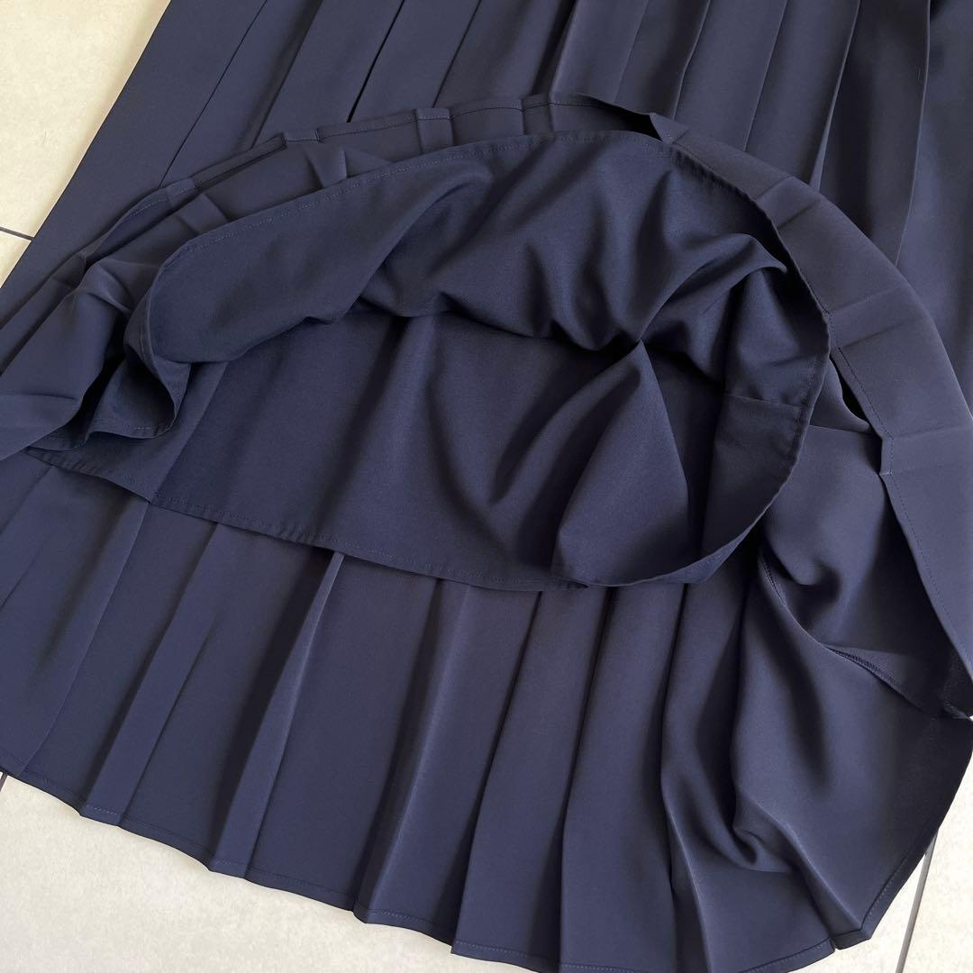 【未使用タグ付き】PLST プラステ ジョーゼットボックスプリーツワンピース