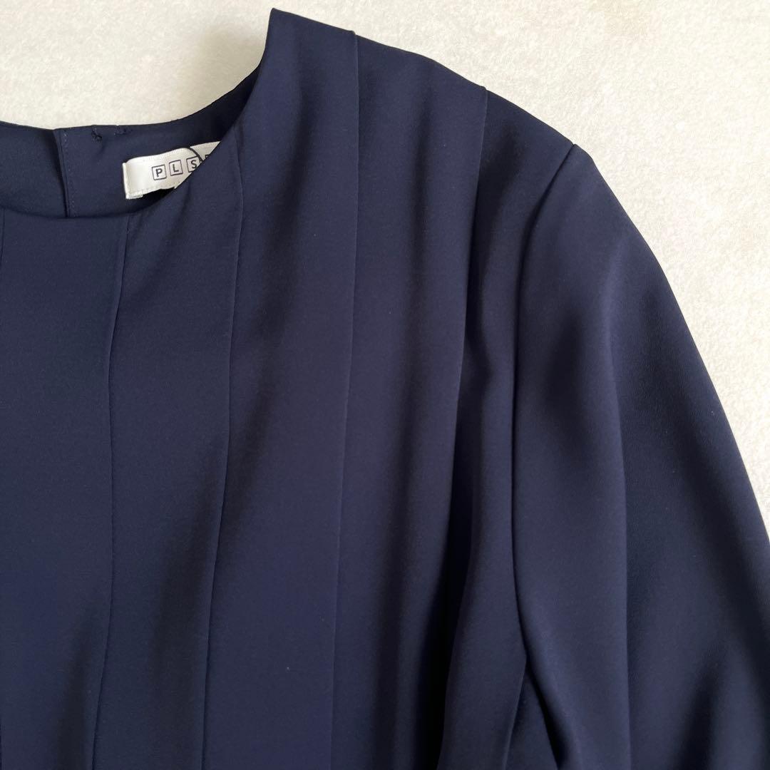 【未使用タグ付き】PLST プラステ ジョーゼットボックスプリーツワンピース