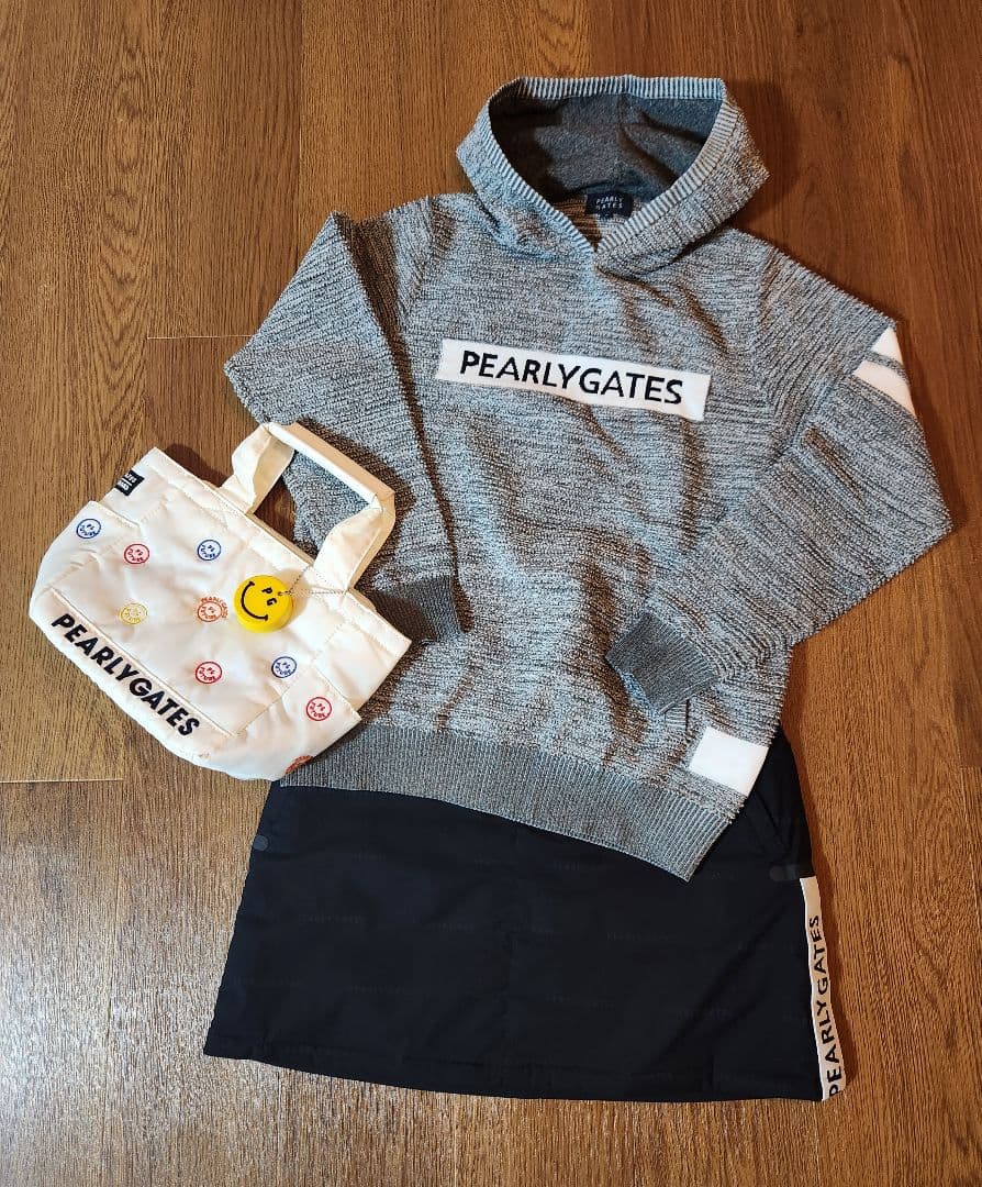 【超美品】PEARLY GATES ダークネイビー 中綿スカート 防寒 ダウン