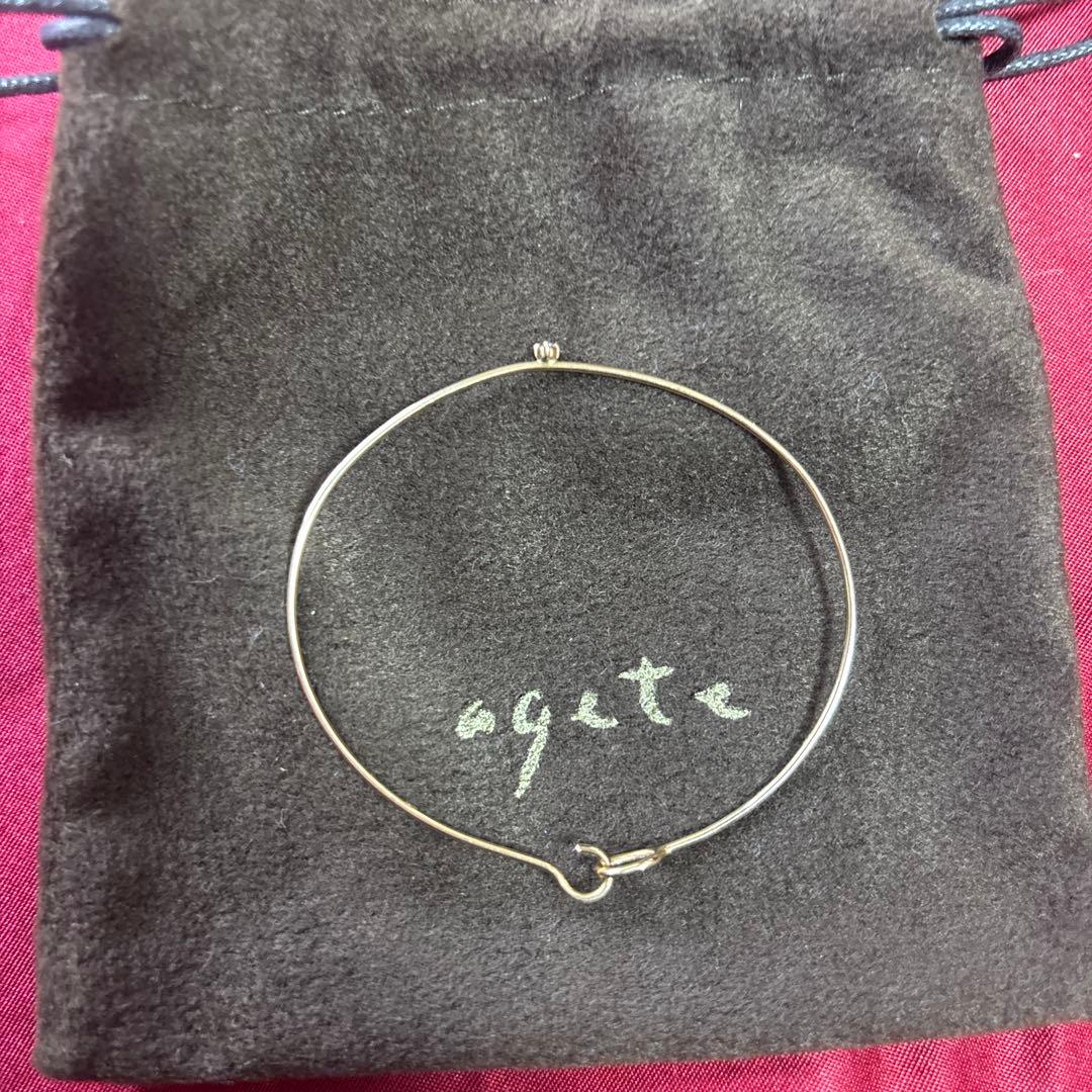 アガット　k10 ダイヤモンド　バングル