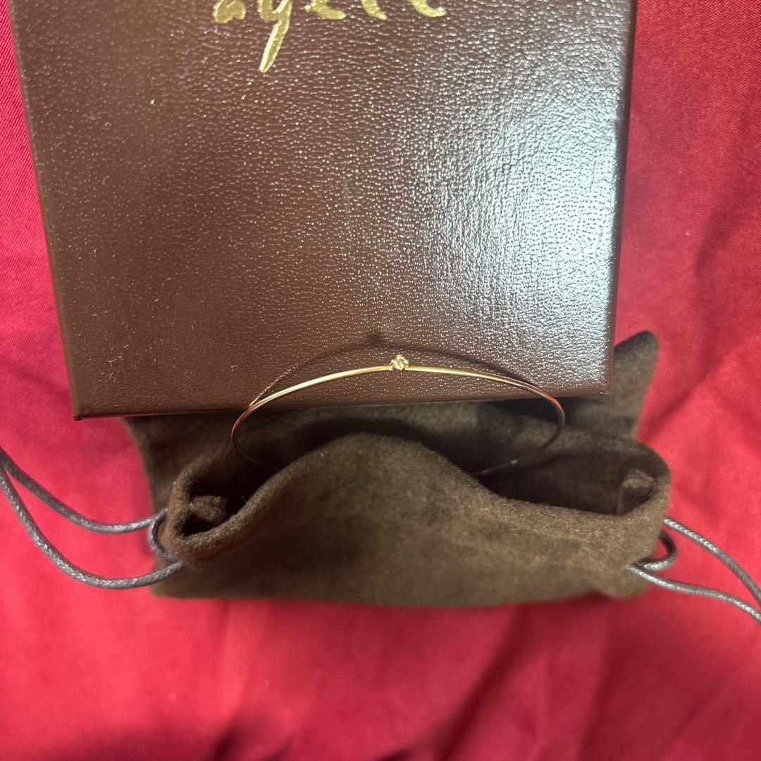 アガット　k10 ダイヤモンド　バングル