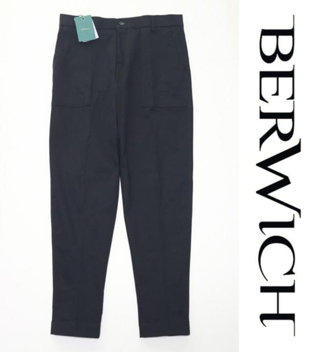 新品タグ付き【ベルウィッチ】 ストレッチコットン ベイカーパンツ 黒 48