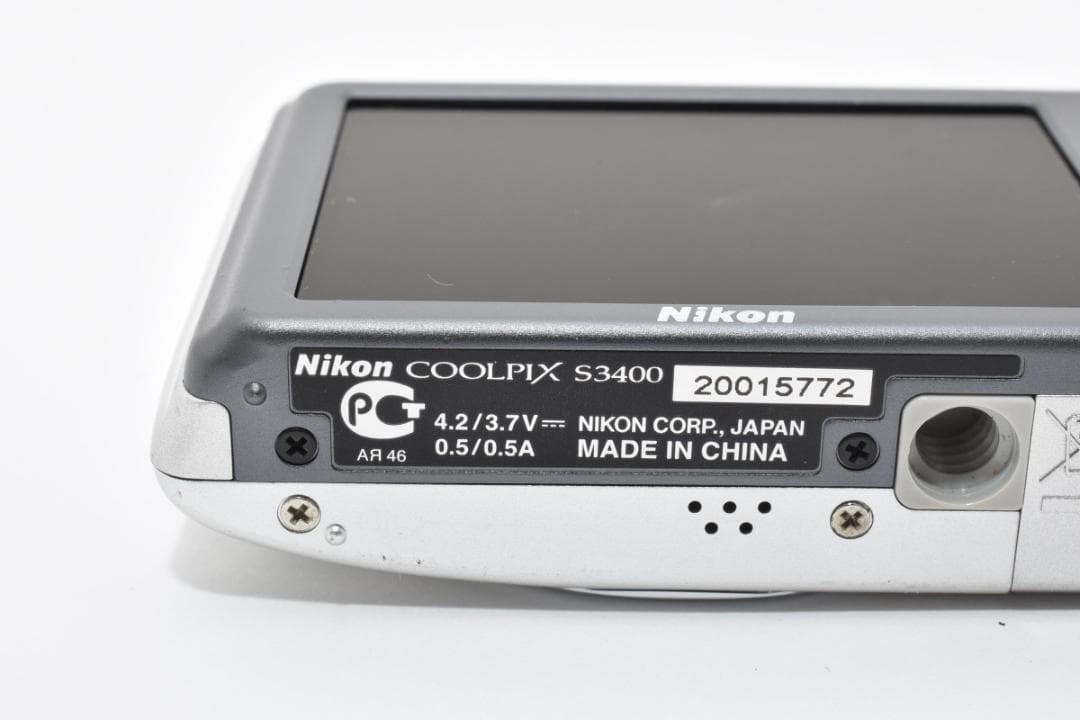 《 美品 》　ニコン　Nikon COOLPIX S3400 シルバー　動作OK